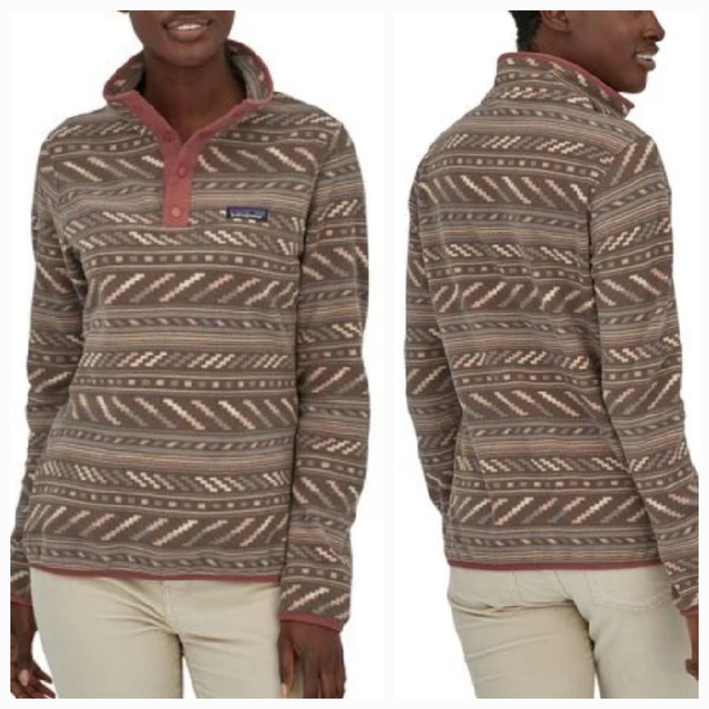 Patagonia Womens Micro D Snap-T Fleece Pullover Jacket Retro Aztec Size XS